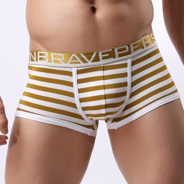 Organic cotton men's boxer briefs for sensitive skinBrave Person Striped Boxer Briefs Organic cotton men's boxer briefs for sensitive skinBrave Person Striped Boxer Briefs