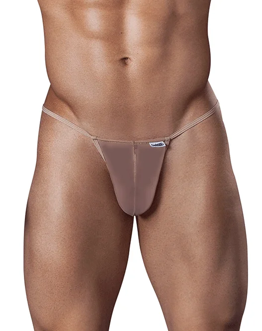 Rhinestone - embellished men's thongs for glamourCandyman 99246 Thongs Beige