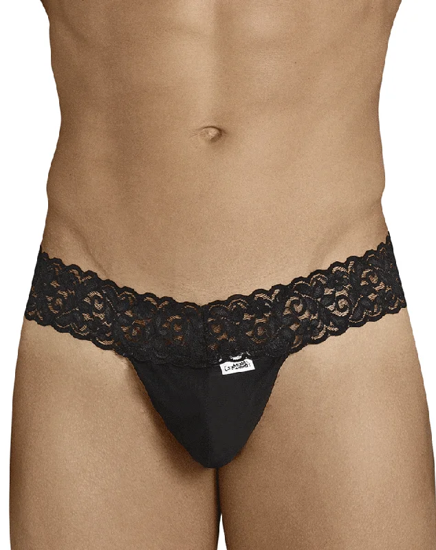 Leather men's thongs for a fetish lookCandyman 99370 Thongs Black
