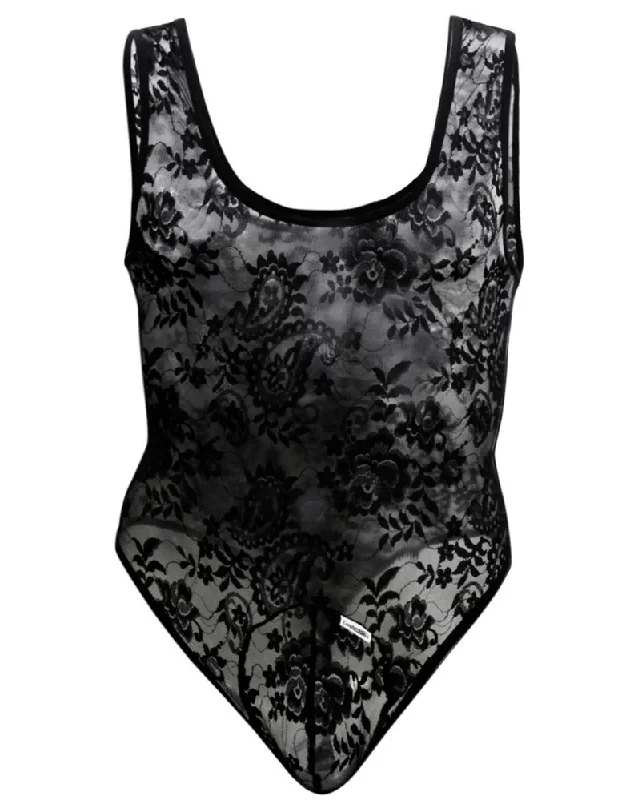 Strappy men's sexy underwear for a fetishistic touchCandyman 99380 Bodysuit Black