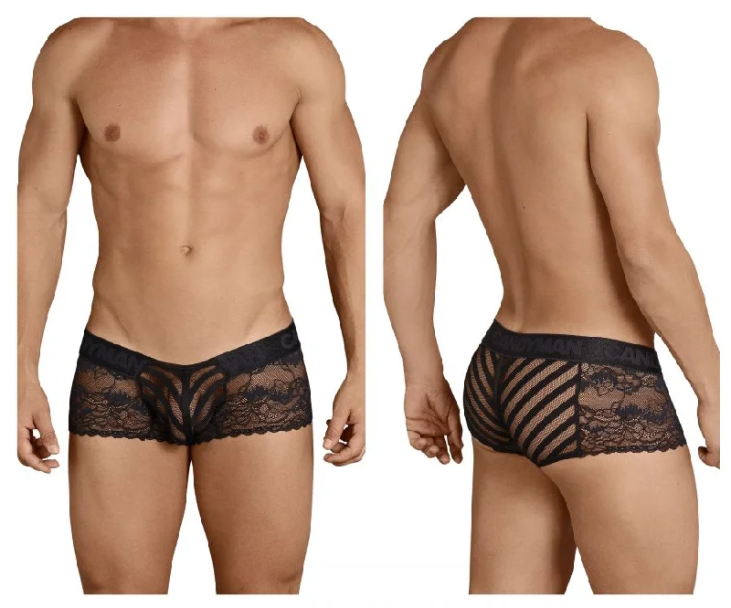 Mesh - paneled men's boxer briefs for ventilationCandyMan 99393 Boxer Briefs Color Black