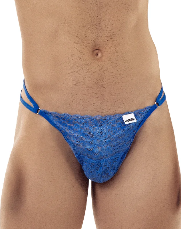 Performance men's thongs for active useCandyman 99421 Lace G-string Thongs Blue