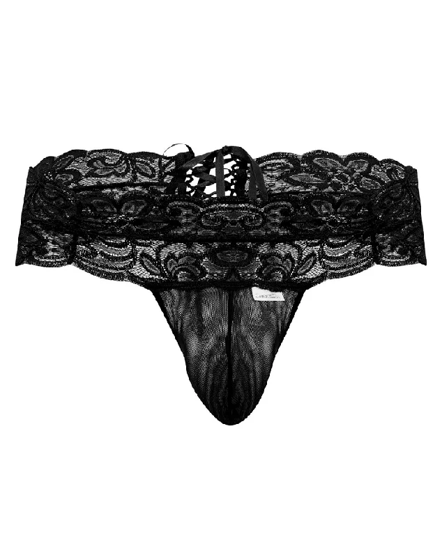 Solid - color men's thongs in simple huesCandyman 99595 Lace Thongs
