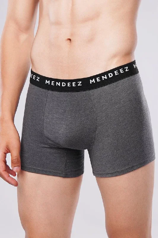 Men's trunks with a contoured pouch designClassic Charcoal Grey Boxer Trunks