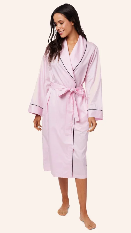 Stretch - lycra men's thongs for flexibilityClassic Luxe Pima Shawl Collar Robe - Pink