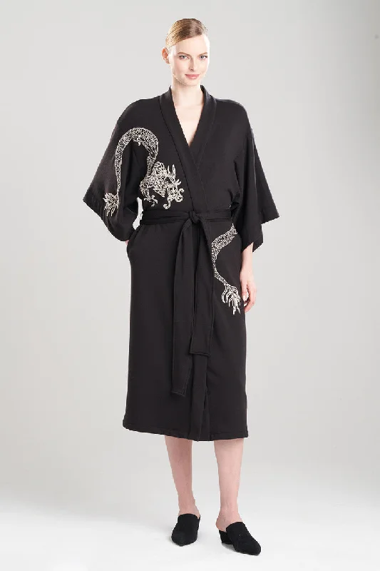 Sheer men's thongs for a provocative appearanceCocoon Embroidered Robe