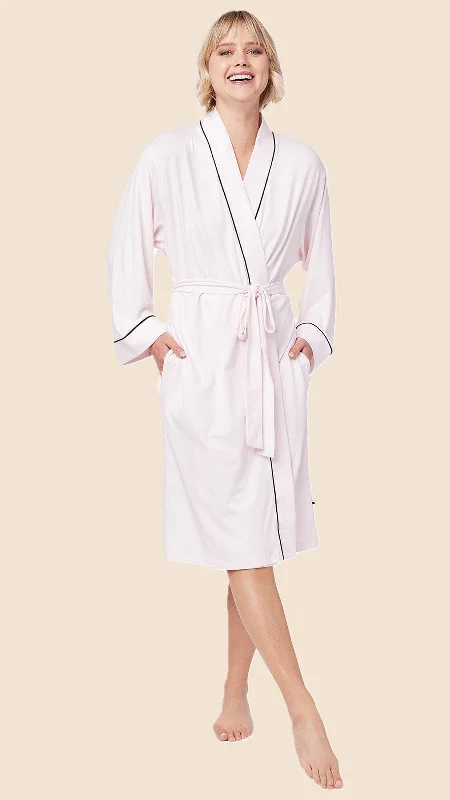 Tag - less men's thongs to prevent irritationClassic Pima Knit Robe - Pink Moment