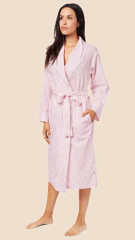Mesh men's thongs for breathabilitySimple Stripe Luxe Pima Shawl Collar Robe