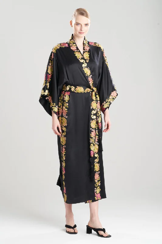 Cotton men's thongs for basic comfortCouture Yasugi Embroidered Silk Robe
