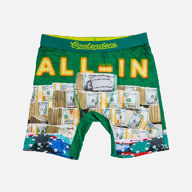 Patterned men's boxer briefs, such as stripes or checksDANIEL NEGREANU ALL-IN BRIEF