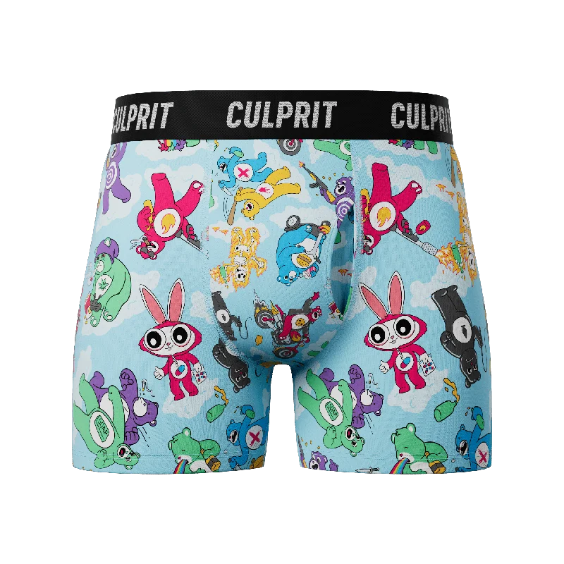 Solid - color men's boxer briefs in classic huesDon't Care Bears 🌈 Boxer Briefs w/ fly