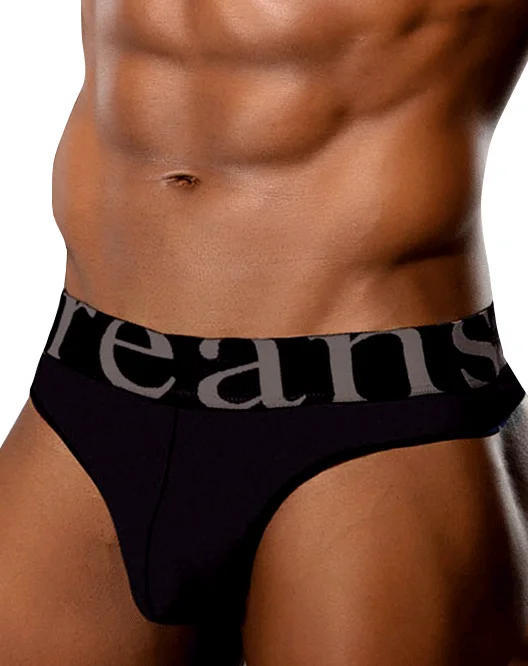 Microfiber men's thongs for a smooth feelDoreanse 1250 Wide Band Thong Modal Black
