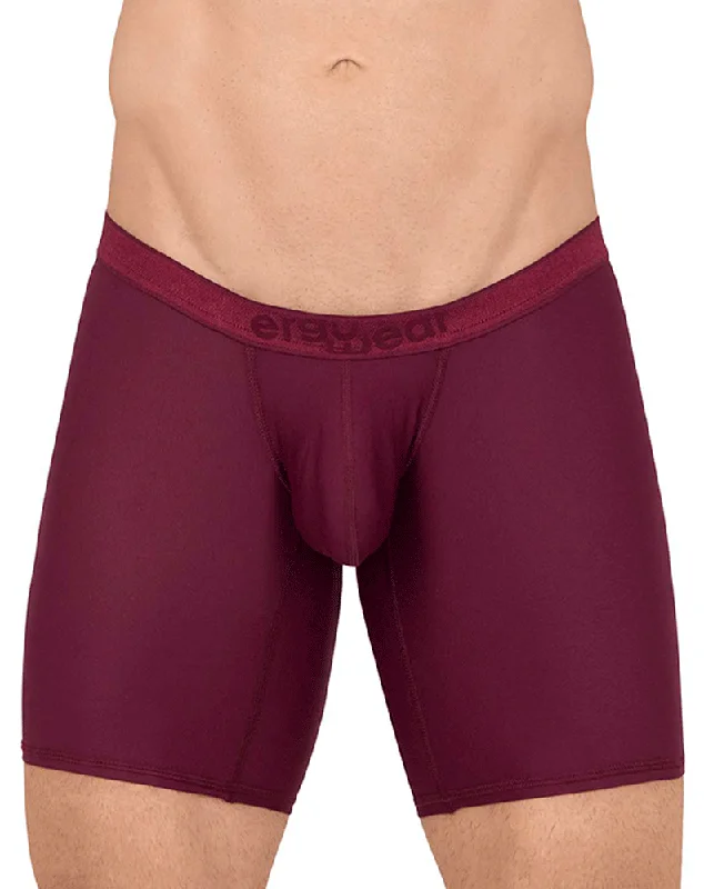 Microfiber men's boxer briefs for a smooth feelErgowear Ew1659 Slk Boxer Briefs Burgundy