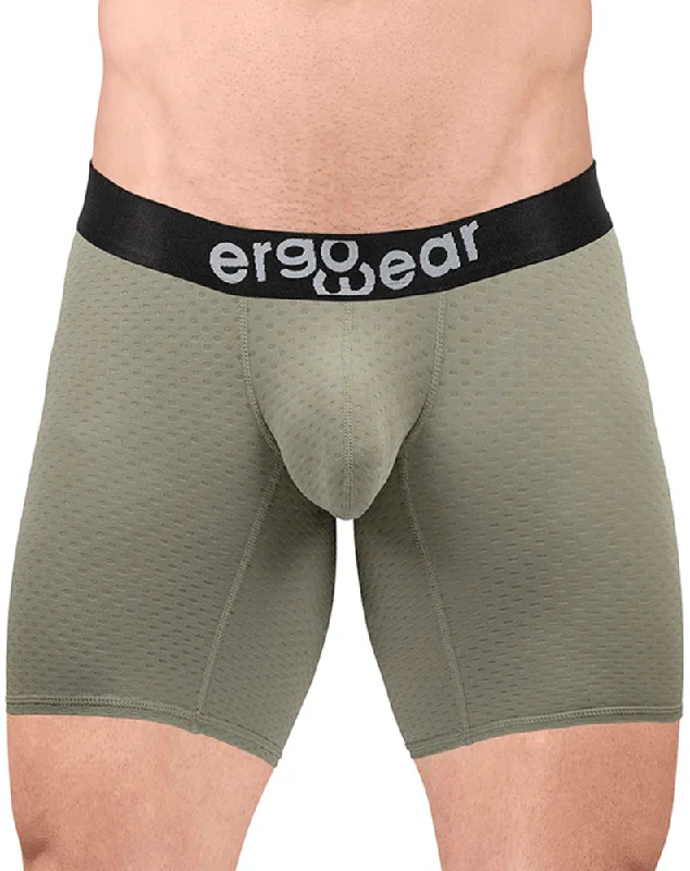 Breathable cotton men's boxer briefs for everyday wearErgowear Ew1680 Max Flow Boxer Briefs Smoke Green Breathable cotton men's boxer briefs for everyday wearErgowear Ew1680 Max Flow Boxer Briefs Smoke Green