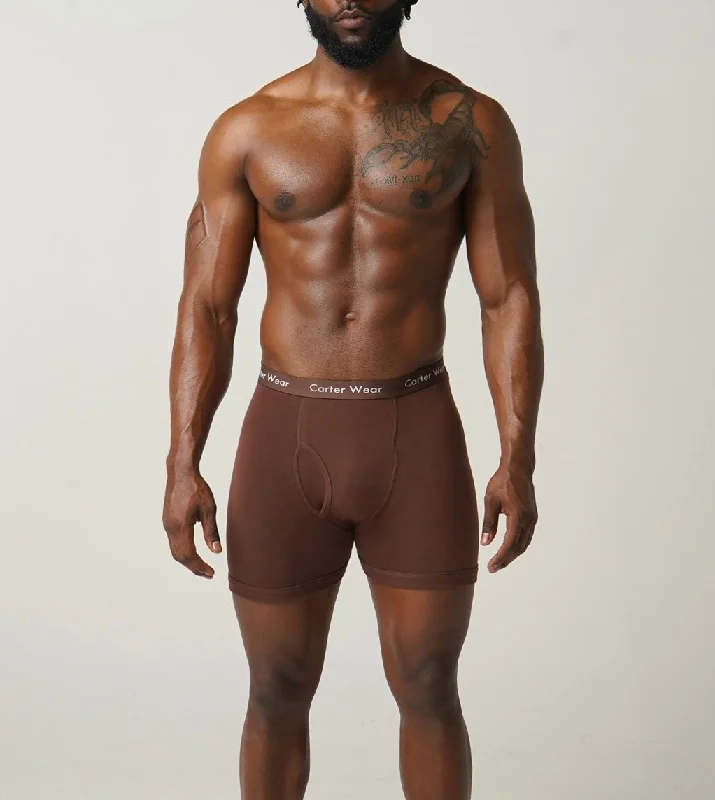 High - rise men's boxer briefs for extra supportEspresso Boxer Brief