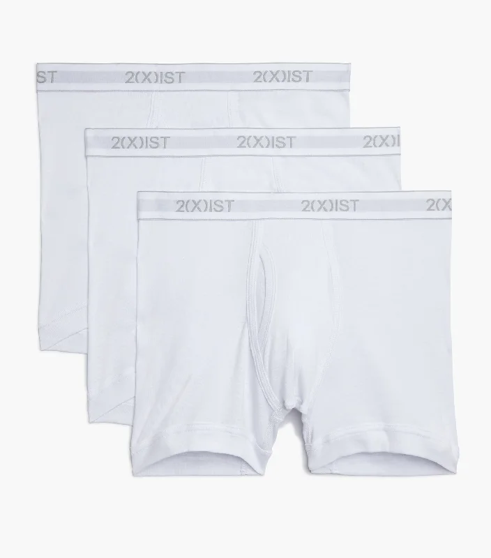 Stretch - fabric men's boxer briefs for a flexible fitEssential Cotton Boxer Brief 3-Pack