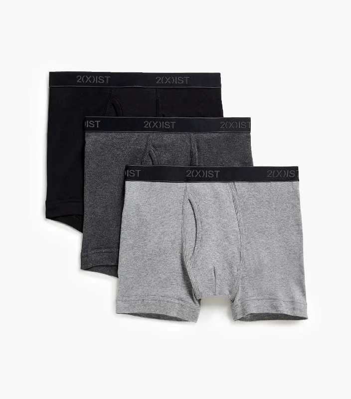 Breathable cotton men's boxer briefs for everyday wearEssential Cotton Boxer Brief 3-Pack