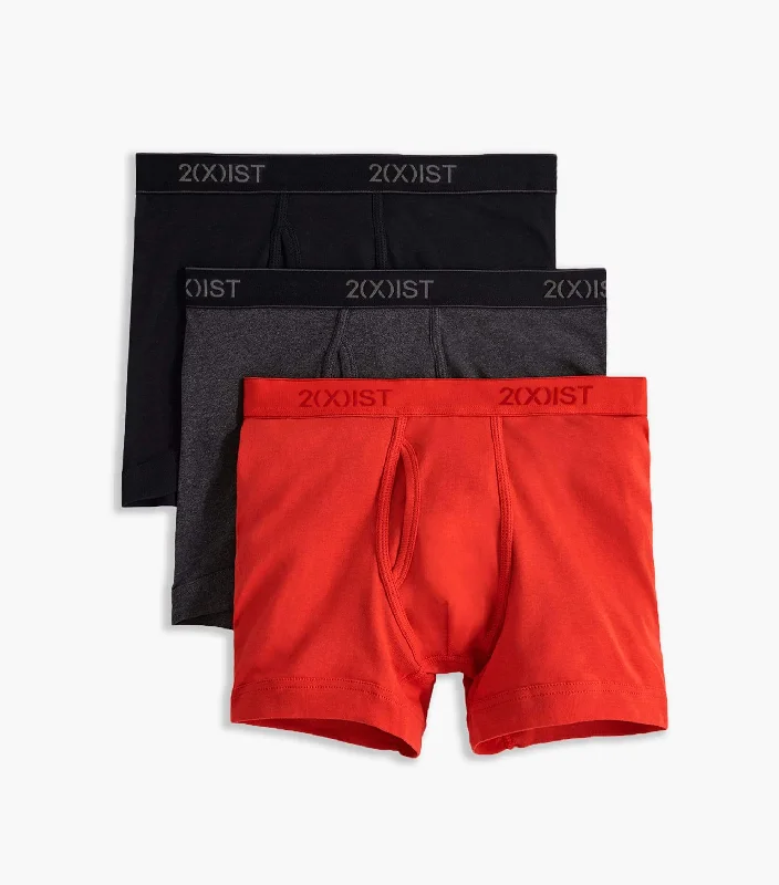 Men's boxer briefs with a contoured pouch for comfortEssential Cotton Boxer Brief 3-Pack