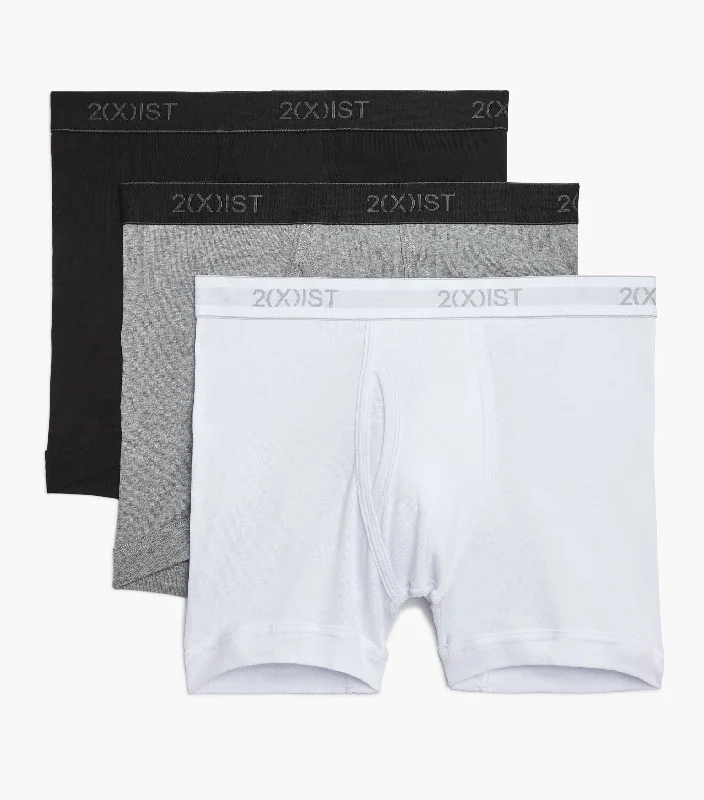 Thermal men's boxer briefs for cold weatherEssential Cotton Boxer Brief 3-Pack