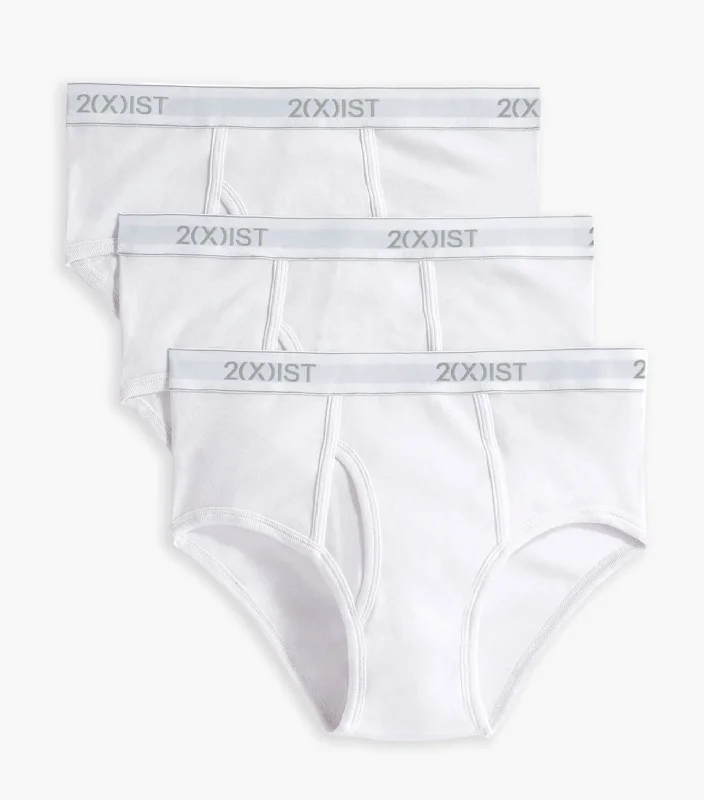 Full - back men's briefs for maximum coverageEssential Cotton Fly Front Brief 3-Pack Full - back men's briefs for maximum coverageEssential Cotton Fly Front Brief 3-Pack