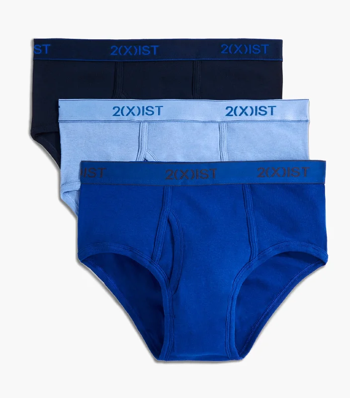 Patterned men's briefs with unique printsEssential Cotton Fly Front Brief 3-Pack
