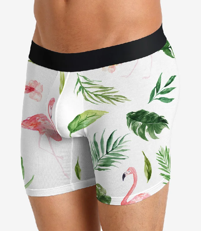 Microfiber men's boxer briefs for a smooth feelFlamingo Boxer Briefs
