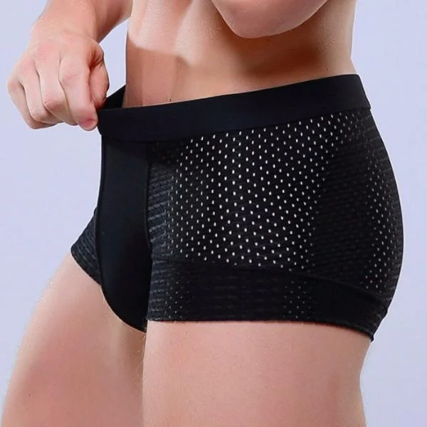 Stretch - fabric men's boxer briefs for a flexible fitFour Corners Mesh Boxer Brief
