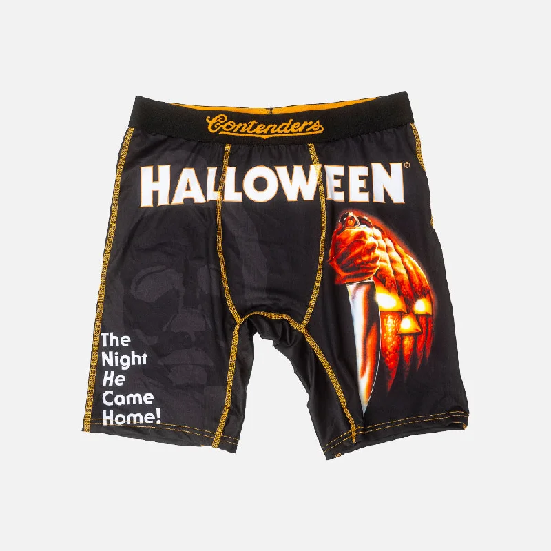 Patterned men's boxer briefs, such as stripes or checksHALLOWEEN POSTER BRIEF
