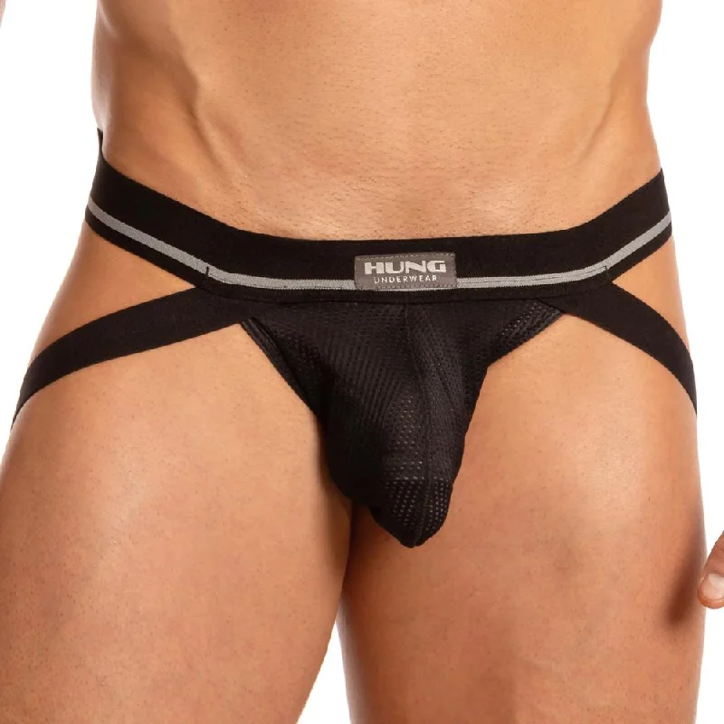 Leather men's sexy underwear for a bold lookHung HGE015 Big Boy Jock