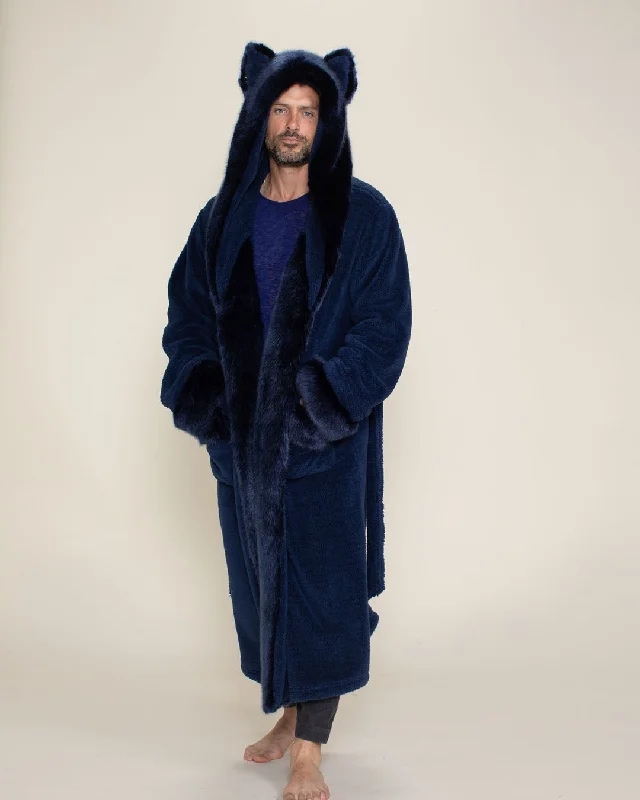 Performance men's thongs for active useClassic Men's Luxury Blue Robe | Indigo Wolf