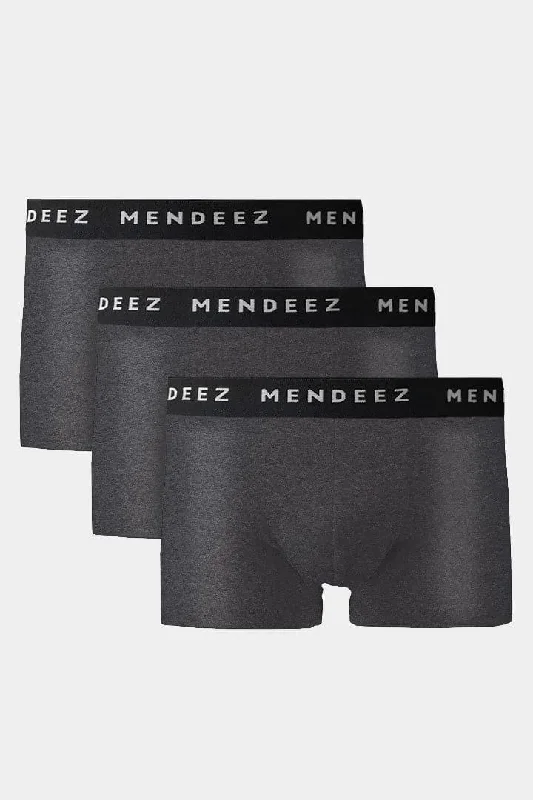 Solid - color men's trunks in various shadesJacquard Boxer Trunks - Pack of 3 - Charcoal Solid - color men's trunks in various shadesJacquard Boxer Trunks - Pack of 3 - Charcoal