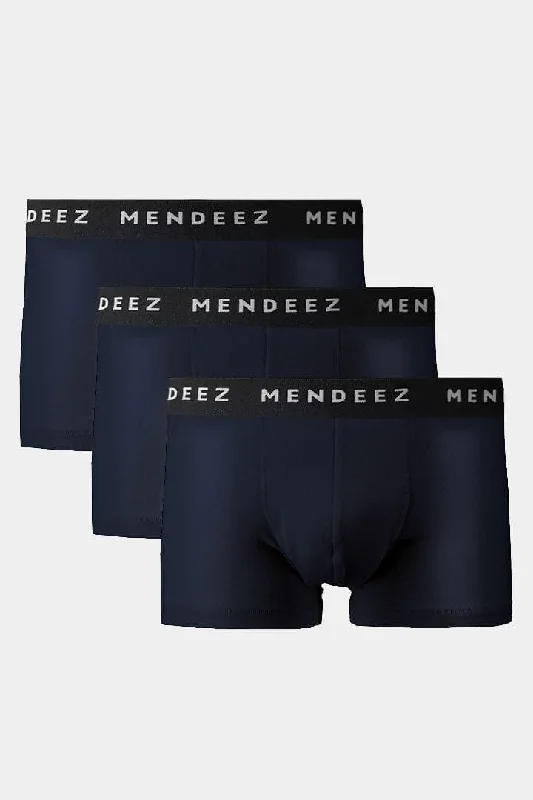 Printed men's trunks with eye - catching motifsJacquard Boxer Trunks - Pack of 3 - Navy Blue Printed men's trunks with eye - catching motifsJacquard Boxer Trunks - Pack of 3 - Navy Blue