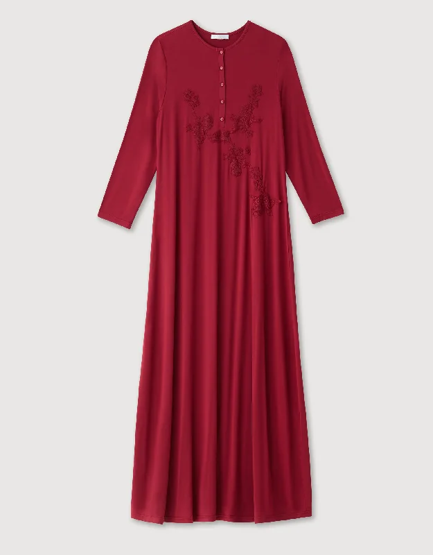 Tag - less men's thongs to prevent irritationLace Trimmed Button Front Nightgown Cranberry Tag - less men's thongs to prevent irritationLace Trimmed Button Front Nightgown Cranberry