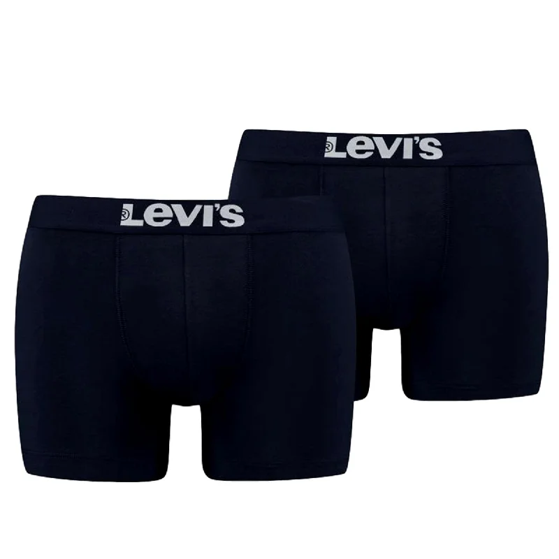 Athletic - style men's boxer briefs for active lifestylesLevi's 2 Pack Solid Basic Boxer Brief - Navy Athletic - style men's boxer briefs for active lifestylesLevi's 2 Pack Solid Basic Boxer Brief - Navy