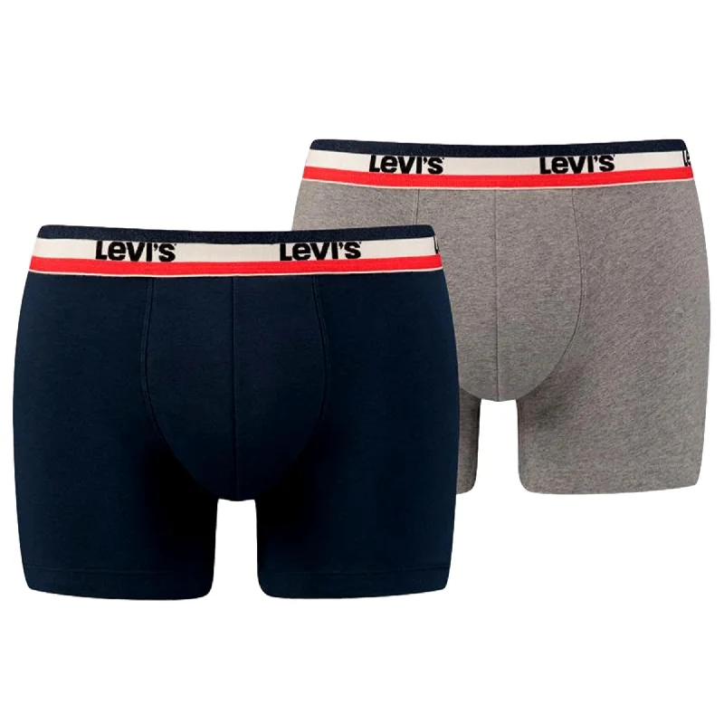 Low - rise men's boxer briefs for a modern silhouetteLevi's 2 Pack Sportswear Logo Colour Boxer Brief - Dress Blues