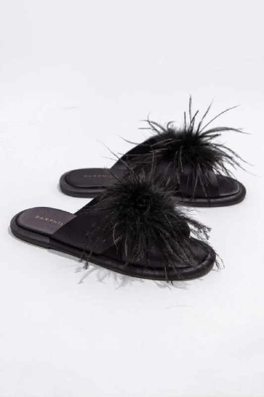 Cotton men's thongs for basic comfortLuxe Feather Slippers