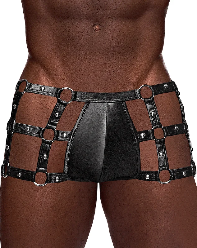 High - cut men's sexy underwear to accentuate curvesMale Power Pak-155 Fetish Vulcan Trunks Black High - cut men's sexy underwear to accentuate curvesMale Power Pak-155 Fetish Vulcan Trunks Black