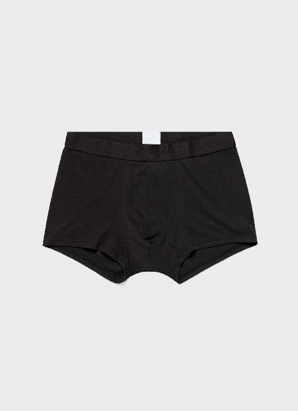 Men's trunks with a reinforced crotch areaMen's Sea Island Cotton Trunks in Black