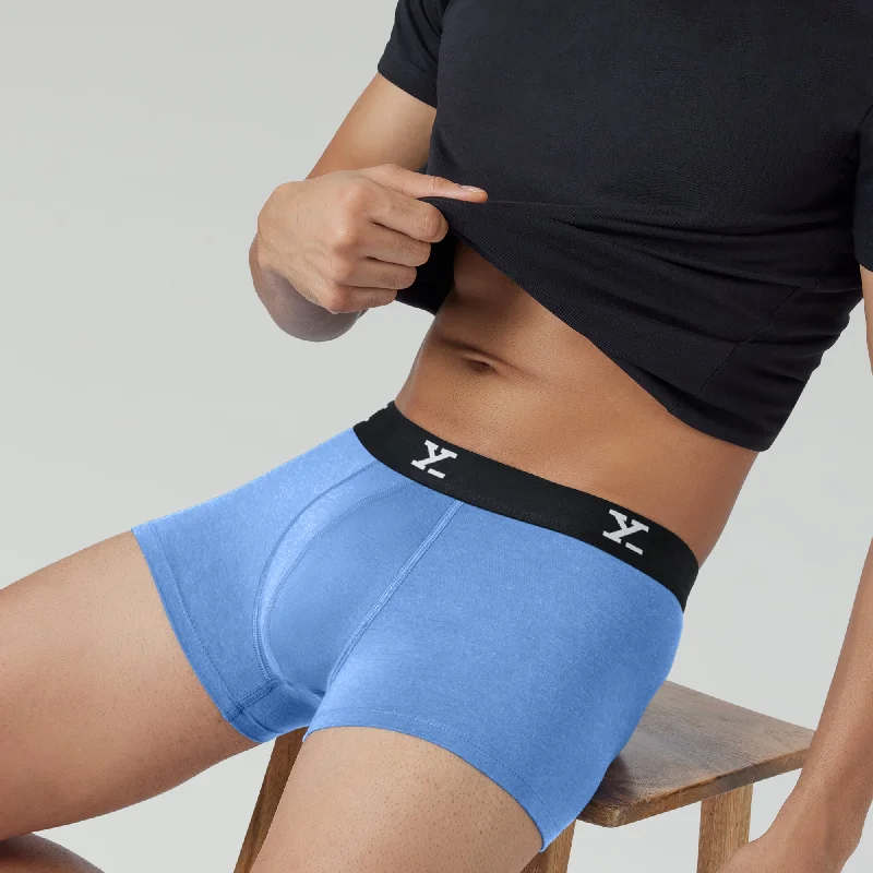 Slim - cut men's trunks for a modern styleAce Medley Modal Trunks Icy Blue