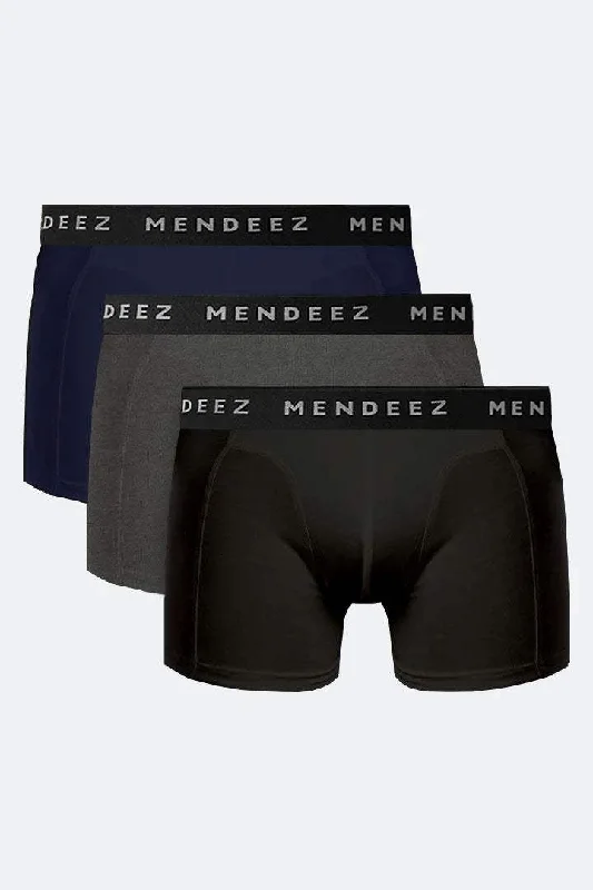 Printed men's boxer briefs with fun designsBoxer Briefs - Black, Charcoal Grey & Navy Blue Pack Of 3 Printed men's boxer briefs with fun designsBoxer Briefs - Black, Charcoal Grey & Navy Blue Pack Of 3