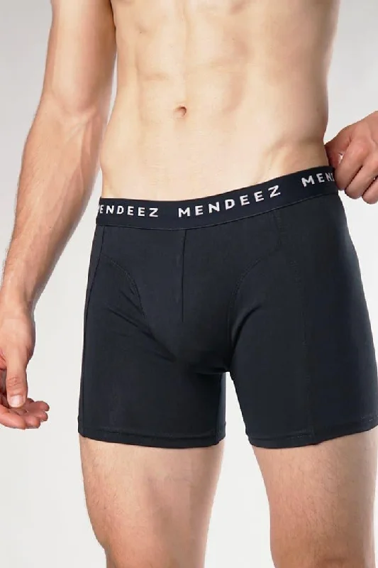 Men's boxer briefs with a soft elastic leg bandBoxer Briefs - Black