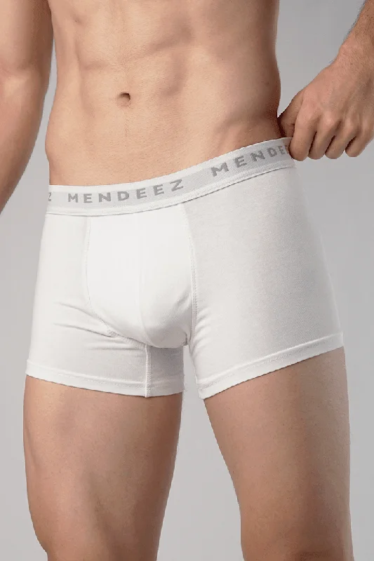 Men's trunks with a contoured pouch designBoxer Trunks - White