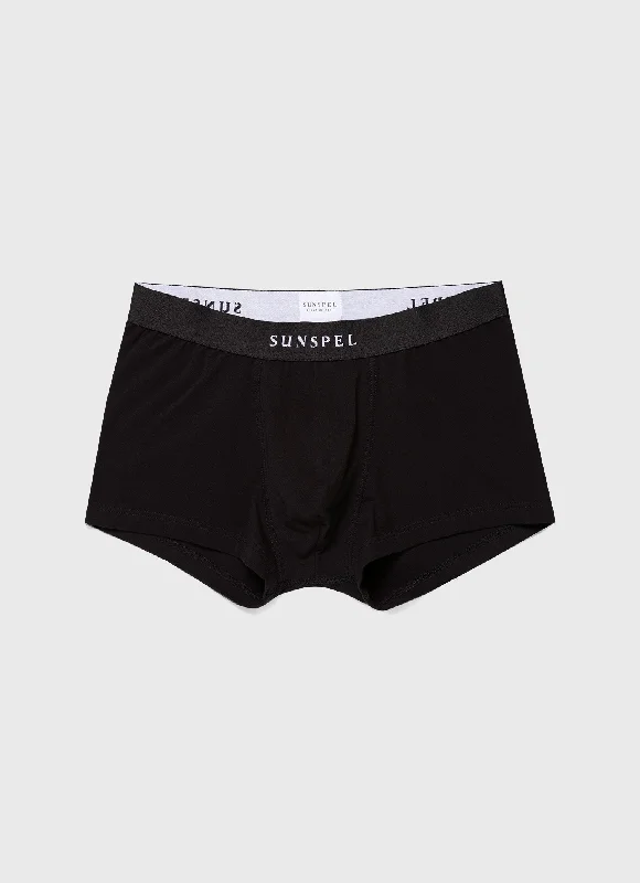 Breathable men's trunks for all - day wearMen's Logo Stretch Cotton Trunks in Black