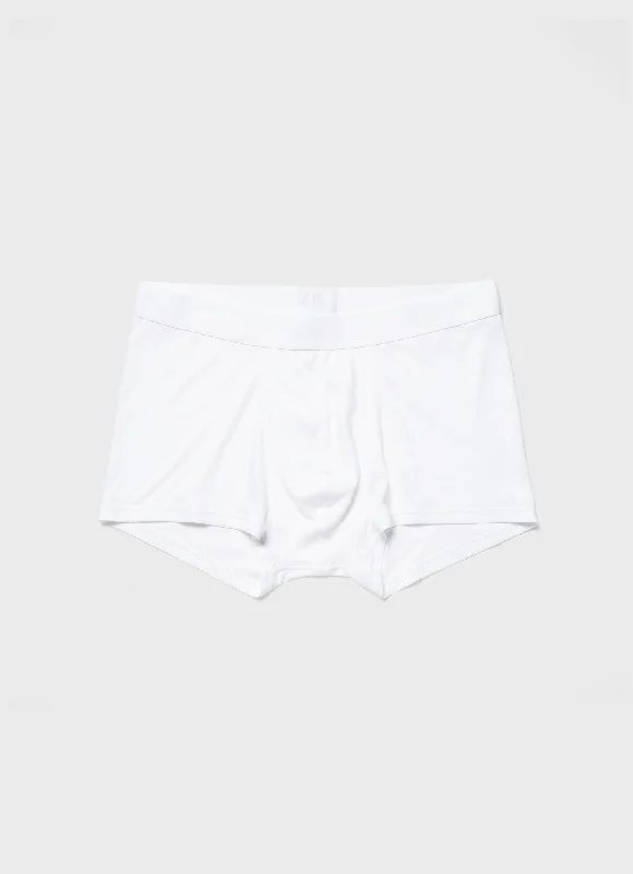 Solid - color men's trunks in various shadesMen's Sea Island Cotton Trunks in White