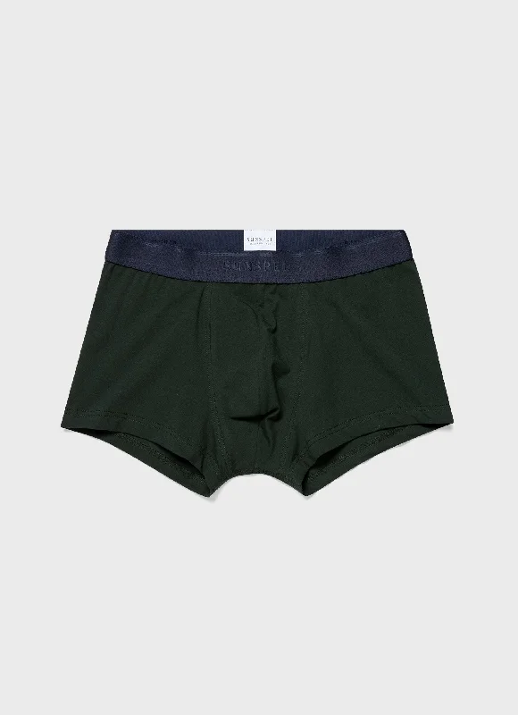 Soft - touch men's trunks for a gentle feelMen's Stretch Cotton Trunks in Seaweed