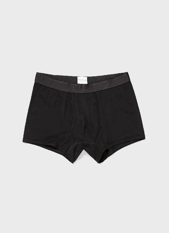Organic men's trunks for an eco - conscious optionMen's Superfine Cotton Trunks in Black Organic men's trunks for an eco - conscious optionMen's Superfine Cotton Trunks in Black