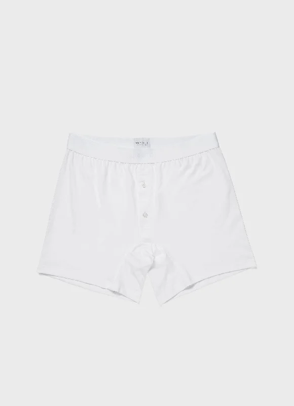 Thermal men's boxer briefs for cold weatherMen's Superfine Cotton Two-Button Boxer Briefs in White Thermal men's boxer briefs for cold weatherMen's Superfine Cotton Two-Button Boxer Briefs in White