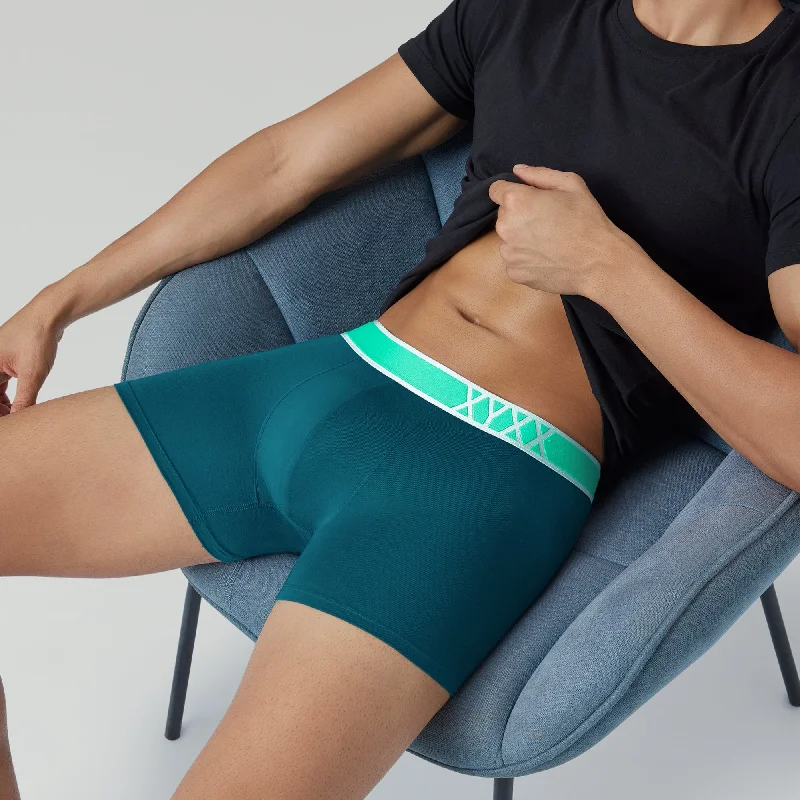 Men's trunks with a contoured pouch designVolt Modal Pop Trunks Emerald Green