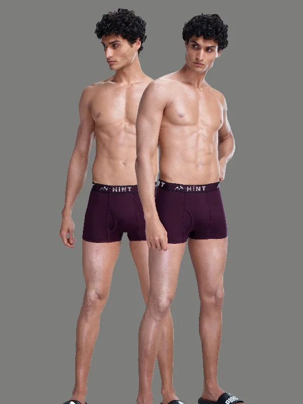 Men's trunks with a wide elastic waistbandHINT IN METRO MINI TRUNK # PLAIN ( Pack of 2 )