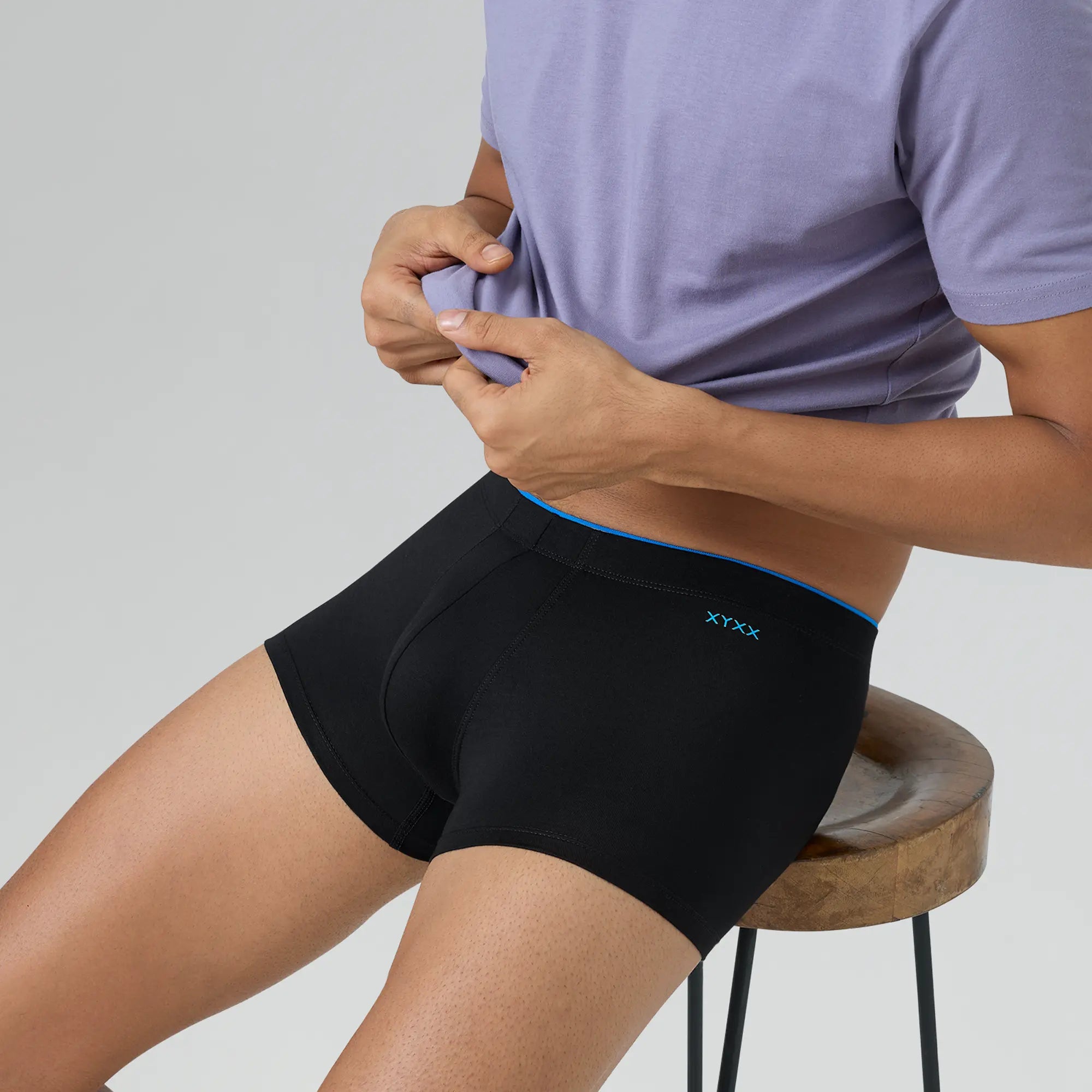 Organic men's trunks for an eco - conscious optionUno Modal Trunks Black Knight